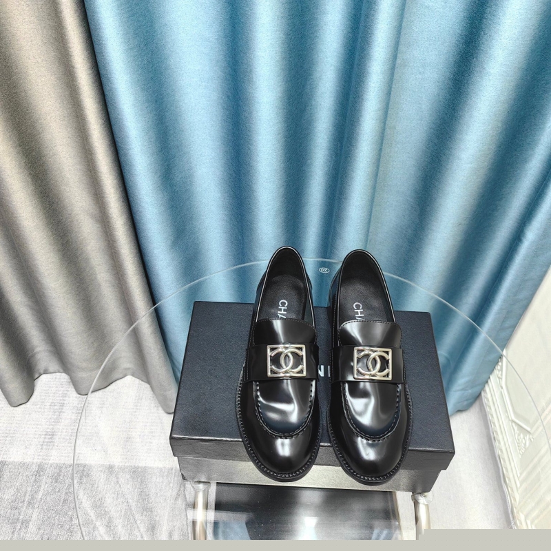 Ch*el leather shoes